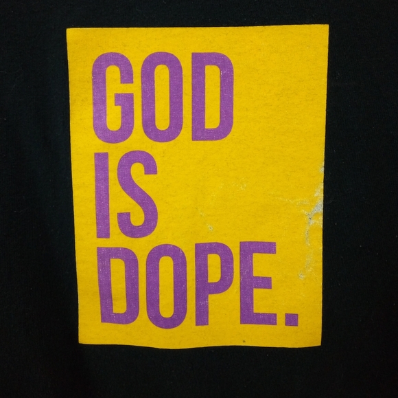 God Is Dope Kobe Bryant Mamba 24 100% Ringspun Cotton Black Tee M Men's - Picture 3 of 6